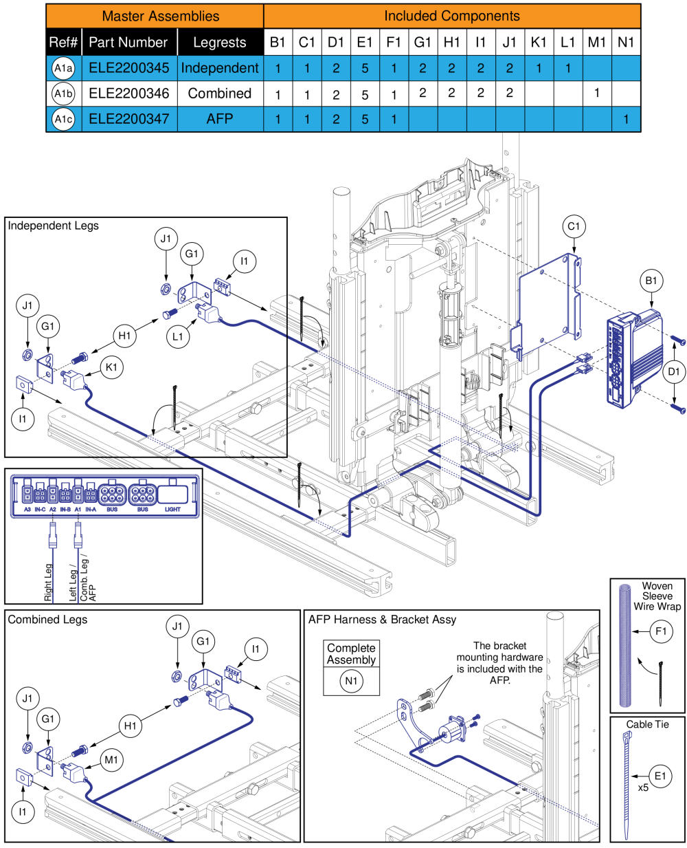 Ql3 Am3, Tb3 Static Seat W/ Power Legs (edge Series, Stretto, 4front Series, R44 Rival, R-trak, Q4) parts diagram