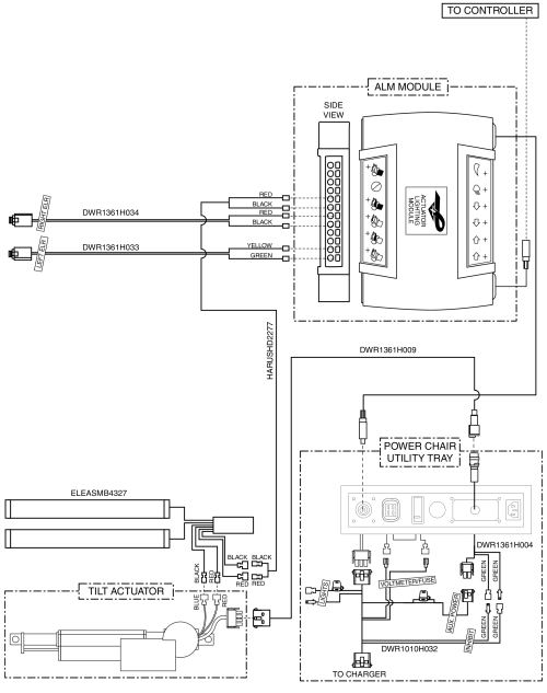 Electrical Diagram - Tilt W/ Independent And Combined Legs, Alm parts diagram