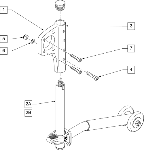 Swing-away Anti-tip parts diagram