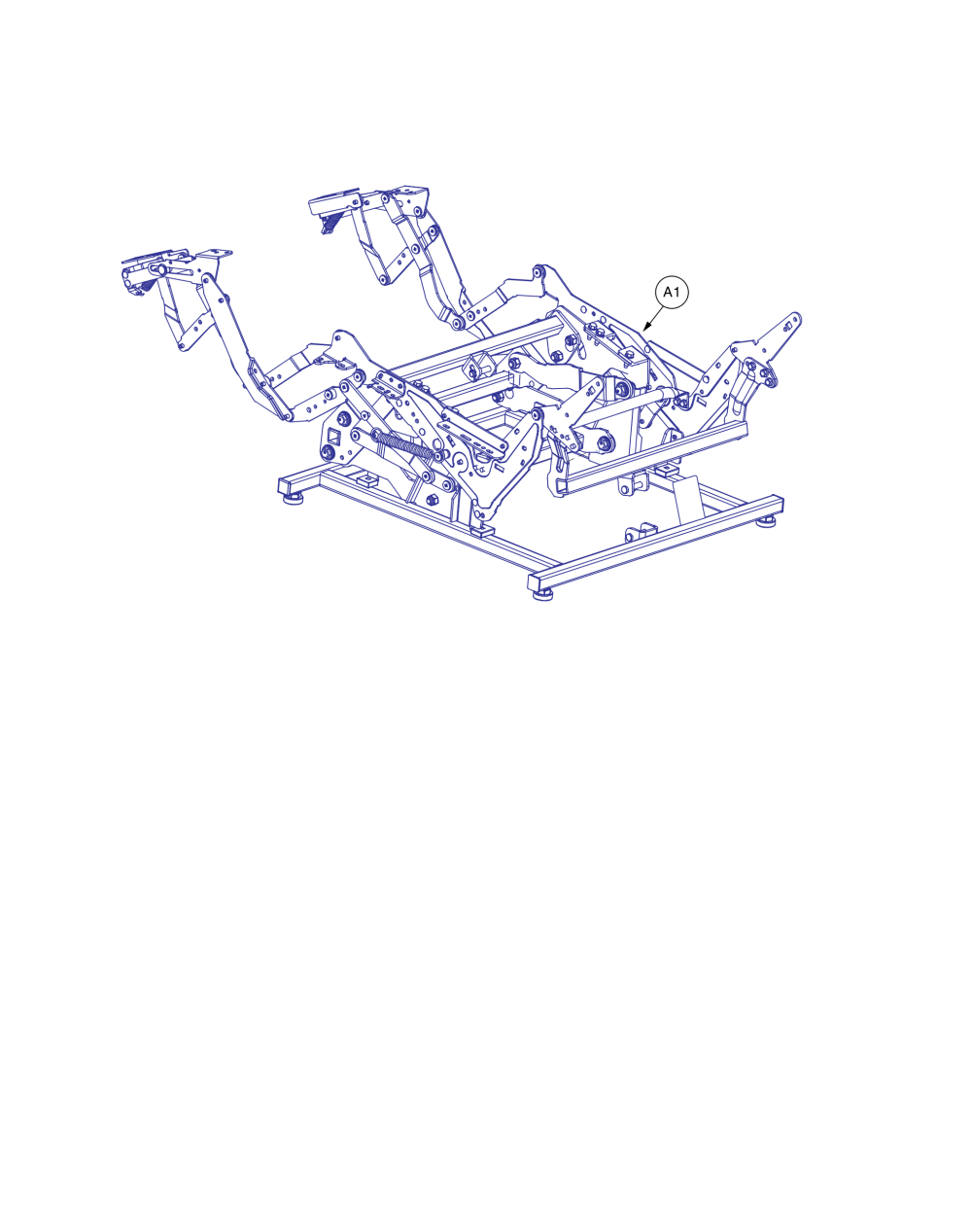 Lay Flat Mech Frame W/scissors parts diagram