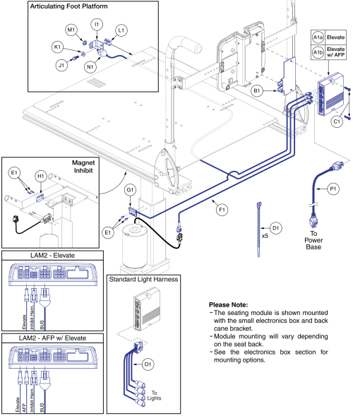 Ql2 & Ne+ Lam2 (elevate) Modules, Harnesses, And Hardware - Synergy parts diagram