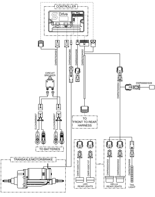 Rear, Electrical System Diagram, Pursuit, S713 parts diagram
