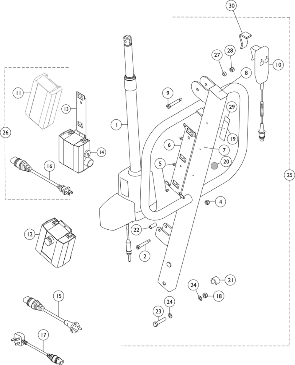 Mast Assembly parts diagram