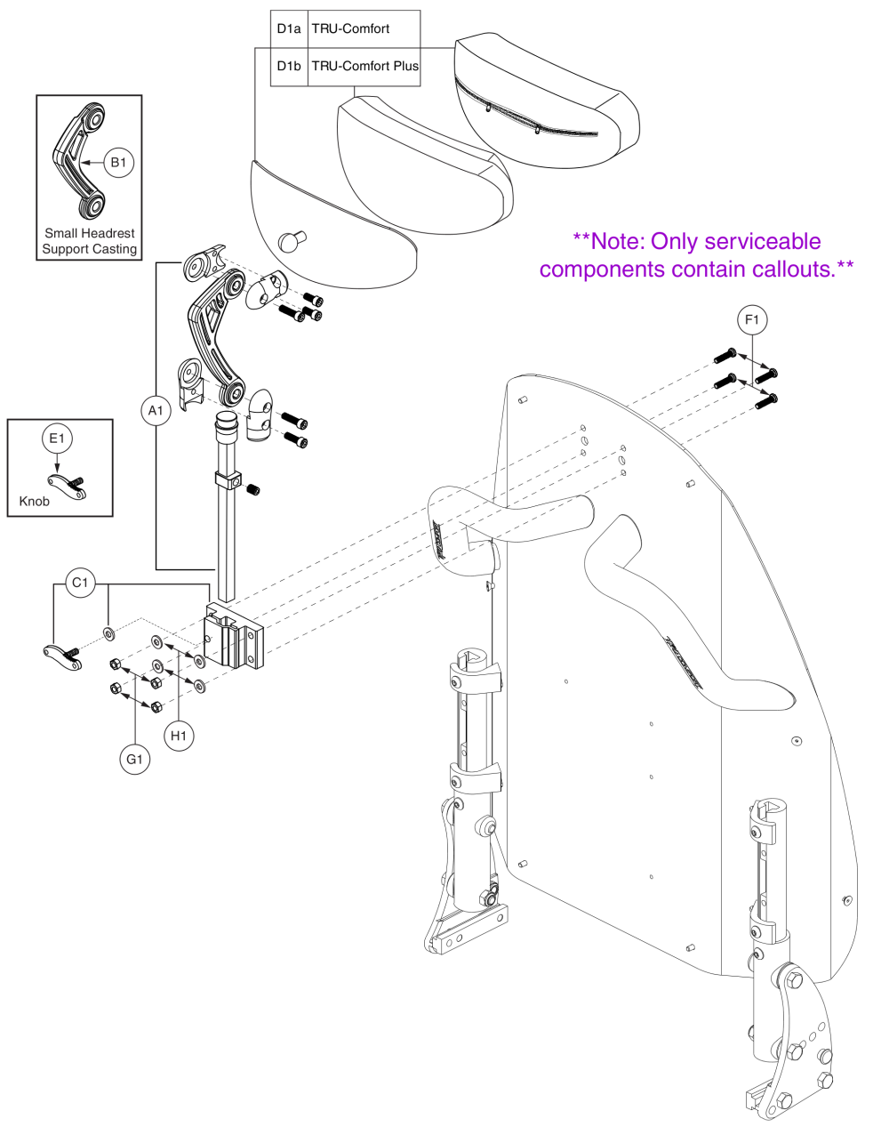 Headrest Assy, Version 2, 10