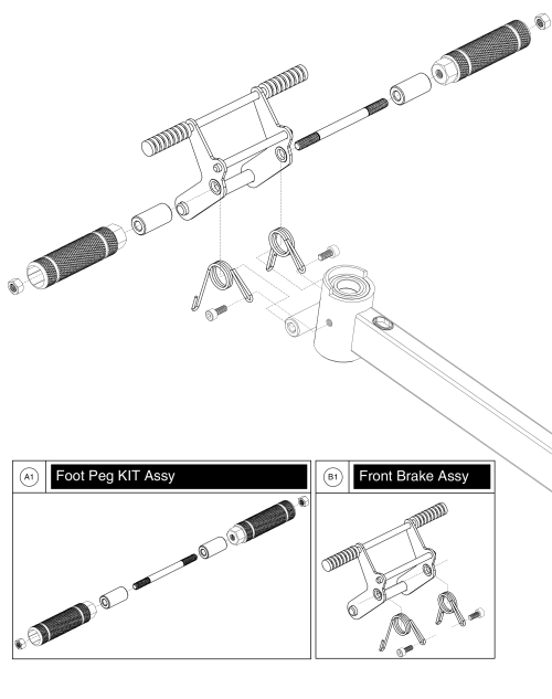 Front Break / Foot Pegs - Iride parts diagram