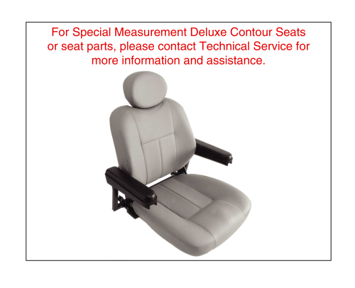 Special Measurement Deluxe Contour Seat parts diagram