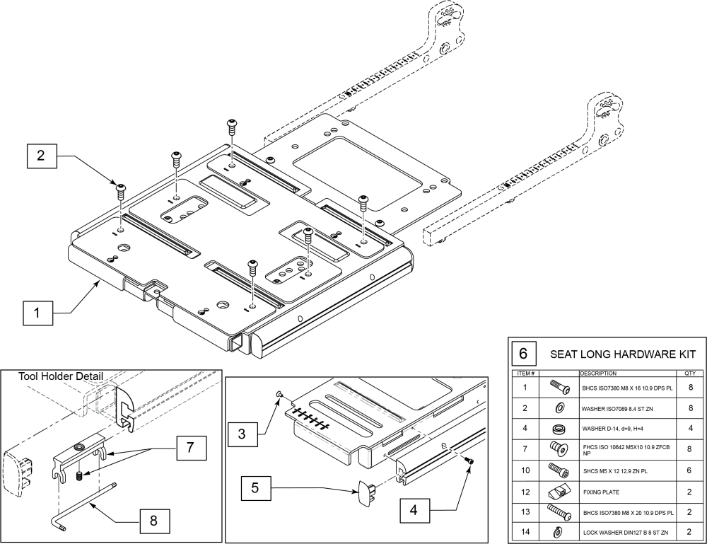 Seat Frame Assembly Sedeo Lite parts diagram