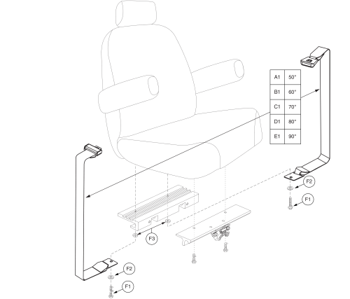 Lap Belt Assembly - Recline Seat W/ Universal Seat Frame parts diagram