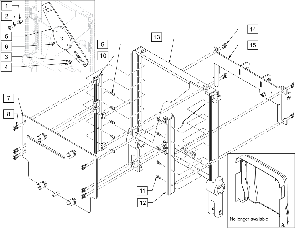 Backrest Sheer Parts Sedeo Ergo parts diagram