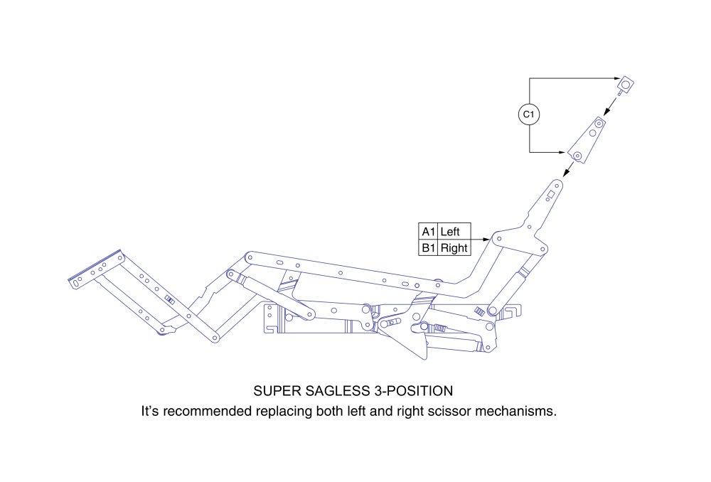 Scissor Mech parts diagram