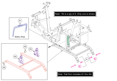 Trailarm Assy, Baja® Raptor 2, 4wheel parts diagram
