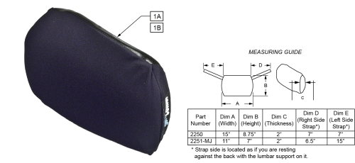 Jay Lumbar Support parts diagram