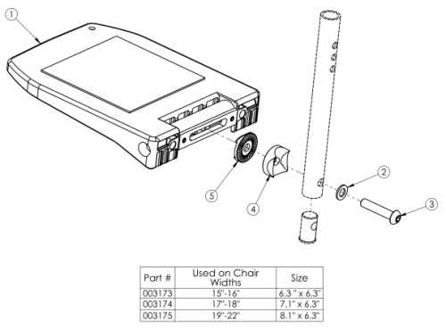 Catalyst / Liberty Composite Angle Adjustable Footplate parts diagram