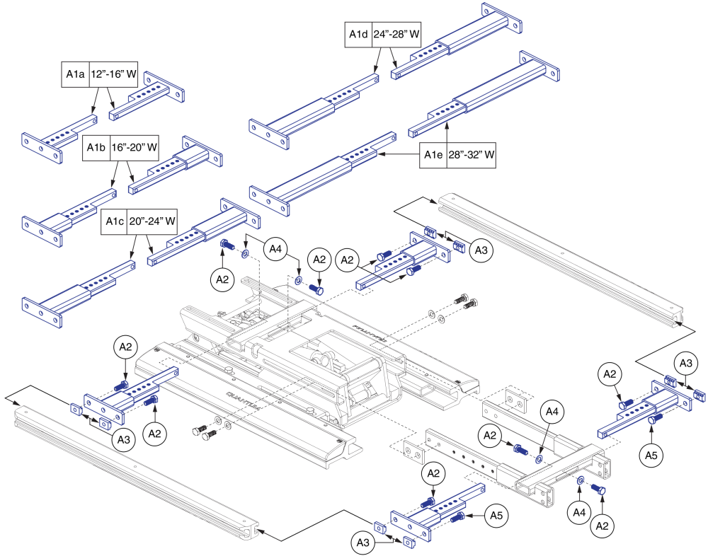 Version 1 Tilt Width Components, Tb3 parts diagram