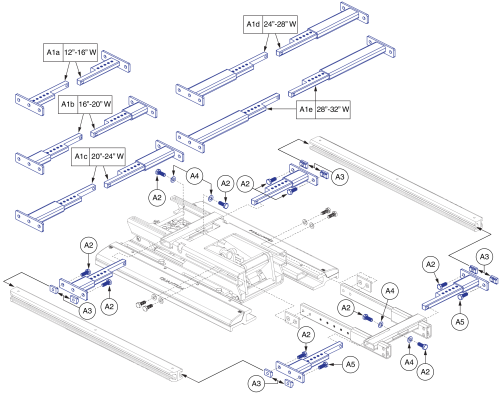 Version 1 Tilt Width Components, Tb3 parts diagram