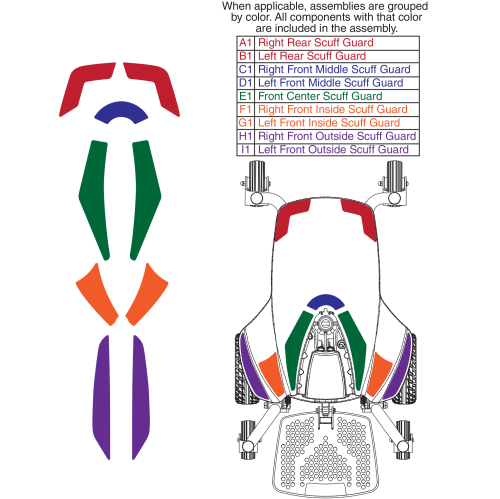 Scuff Guard Assembly, Jazzy Elite 6 parts diagram