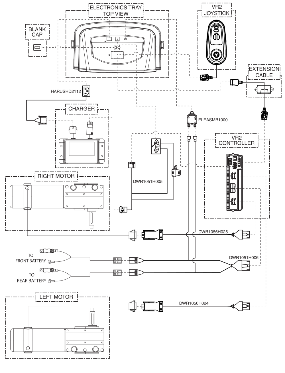 Electrical System Diagram, Vr2, Jazzy Select 14 parts diagram