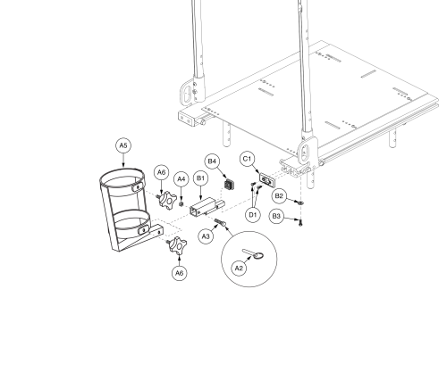 Oxygen Tank Holder - Synergy Seat parts diagram