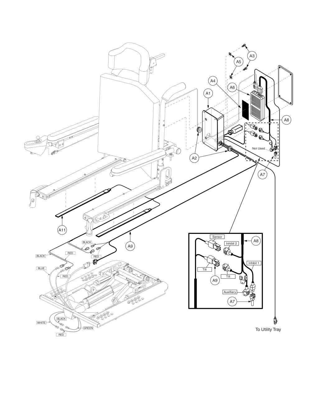 Tb1 Tilt, Dynamic Tilt Thru Joystick parts diagram