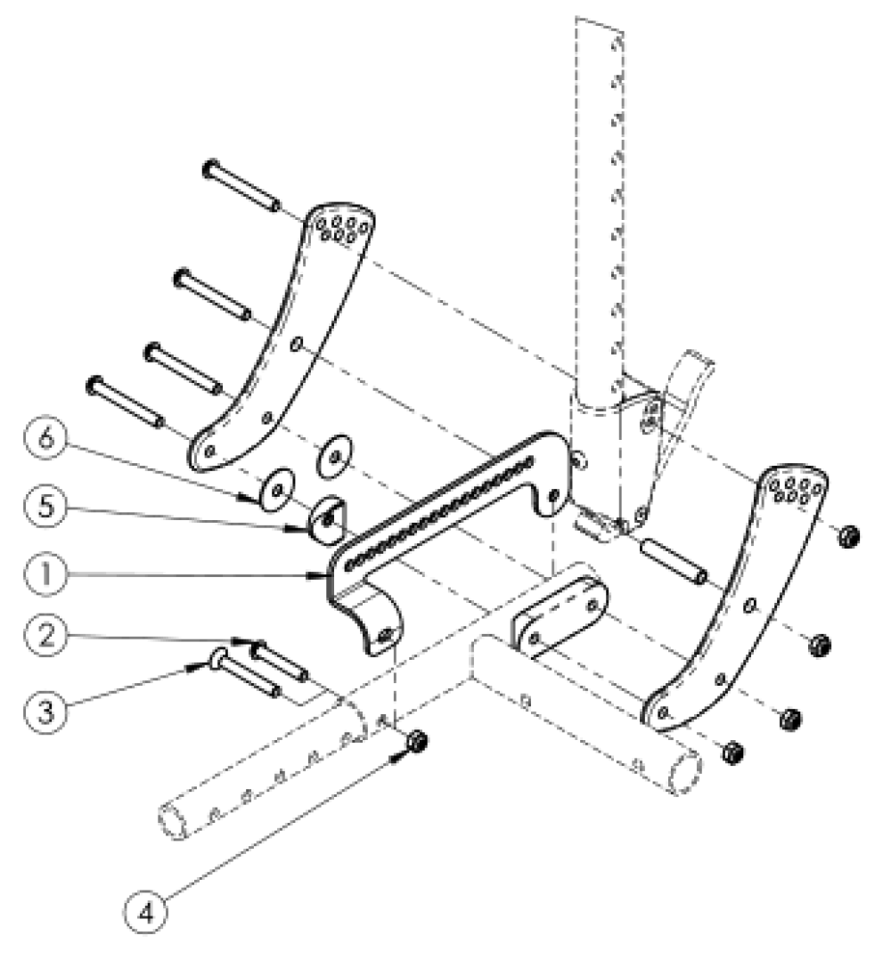 Ki Mobility Belt Mounting Bracket For Focus Cr parts diagram