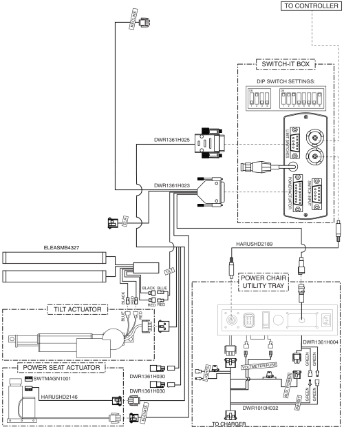 Electrical Diagram - Tilt W/ Elevate Thru Joystick, Switch-it parts diagram