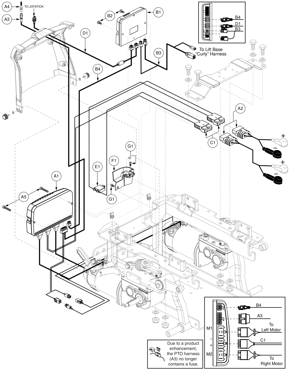 Q-logic Electronics - Q6 Edge, Tb3 Lift Only, Accu-trac Motors, Am1 (config# 04) parts diagram