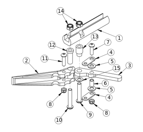 Short Thro Scissor Wheel Lock parts diagram