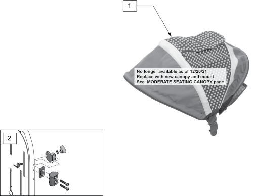Canopy Moderate Seating - Discontinued parts diagram