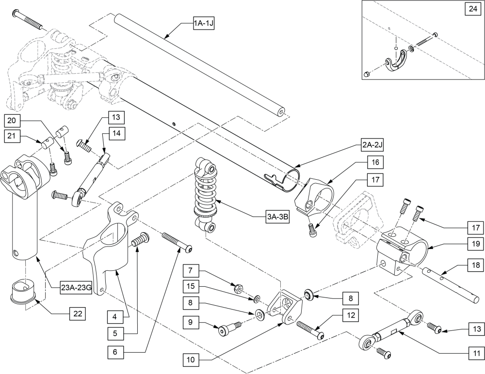 Nitrum Rear Suspension parts diagram