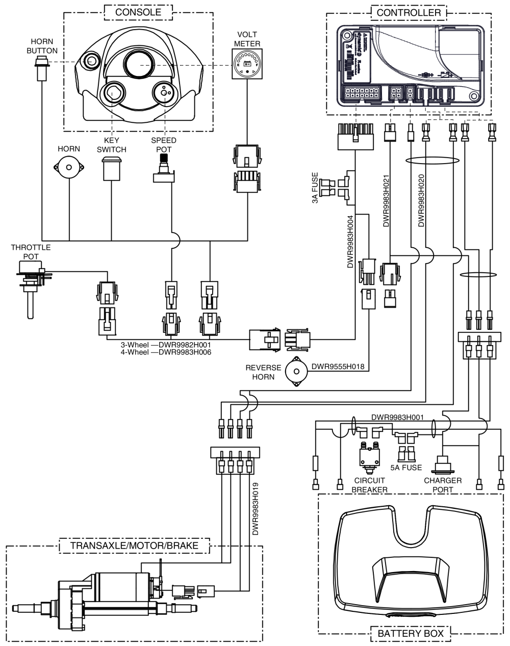 Electrical System Diagram,12amp, R-series, Gogo Elite Traveller, S40e/s44e parts diagram