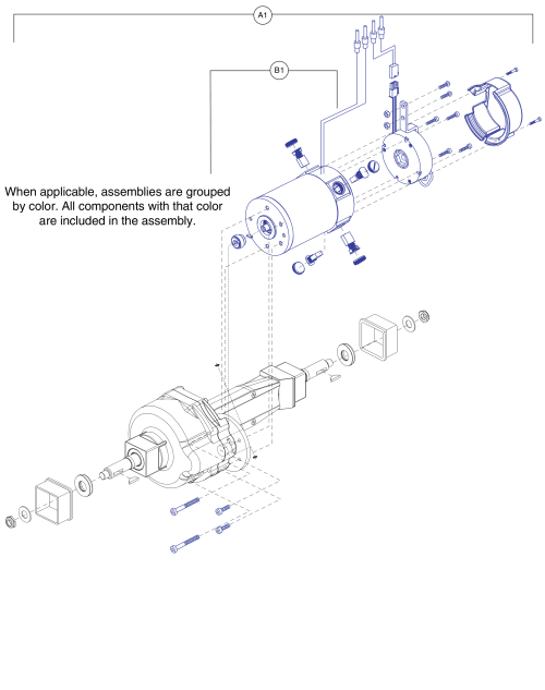 Feishen T2 Motor, (for Model Numbers Ending In 1014 And Prior.) parts diagram