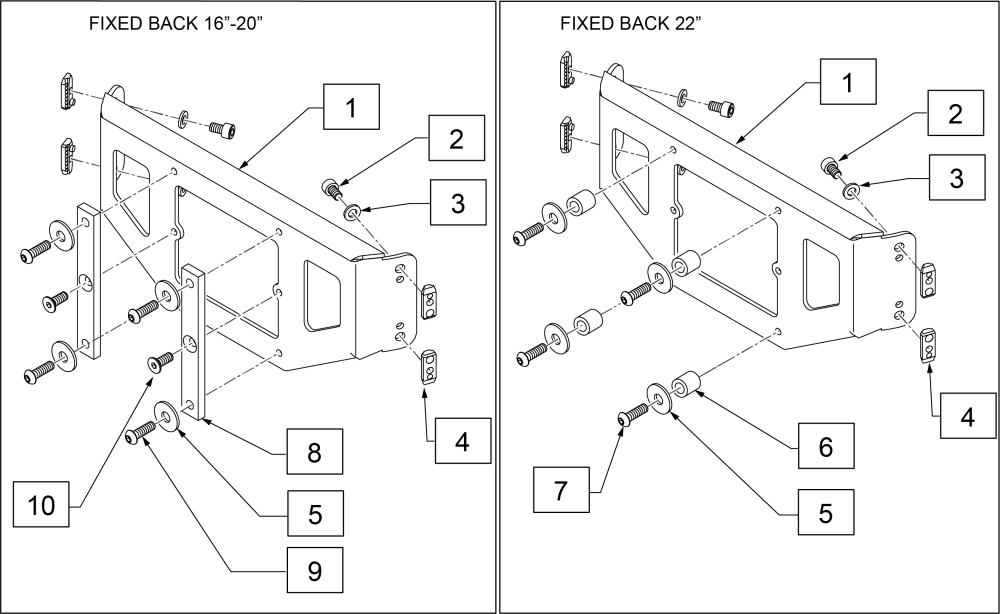 Jay Syncra Back Fixed Mounting parts diagram