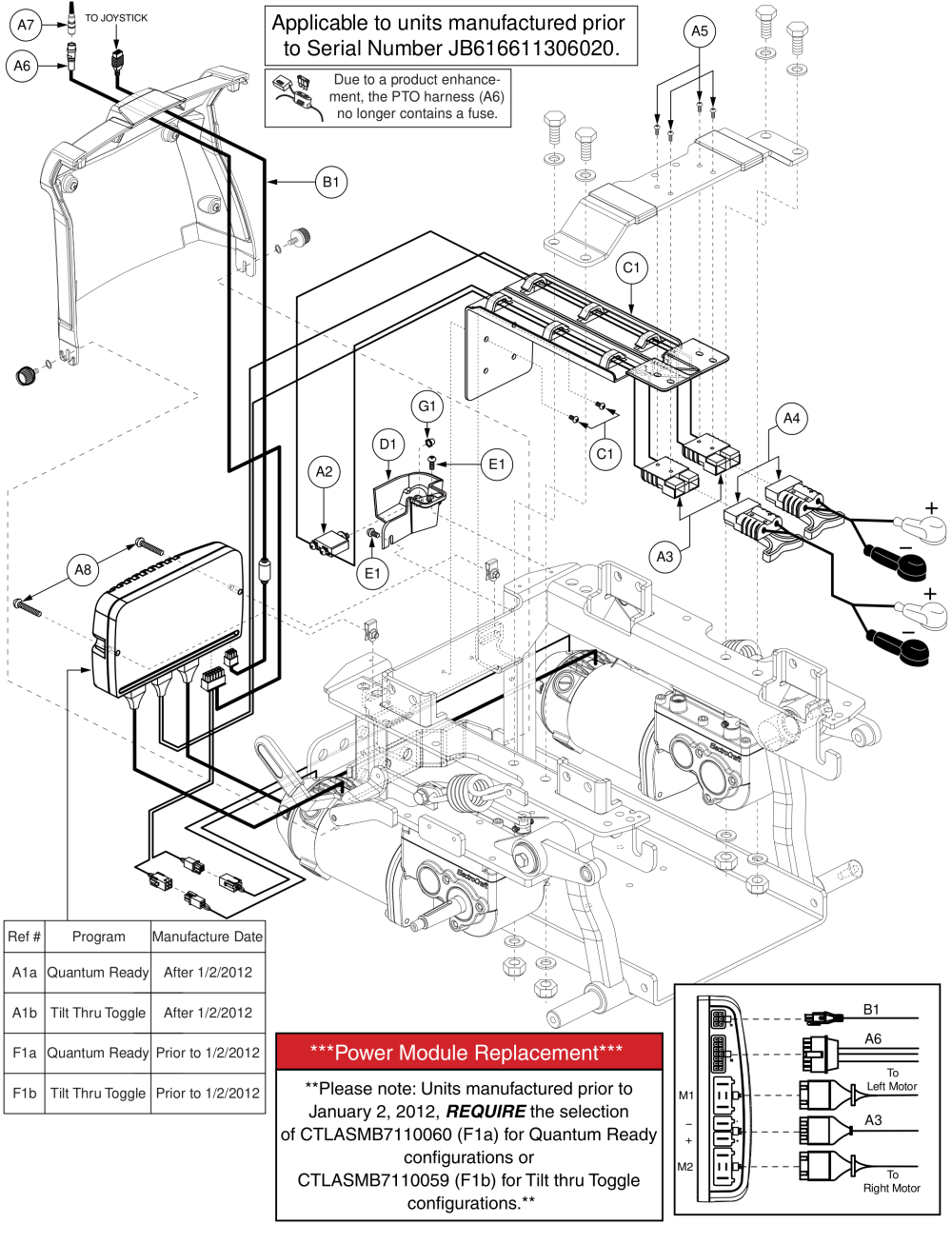 Q-logic Electronics Assy, Accu-trac, Quantum Ready/tilt Thru Toggle, Q6 Edge parts diagram