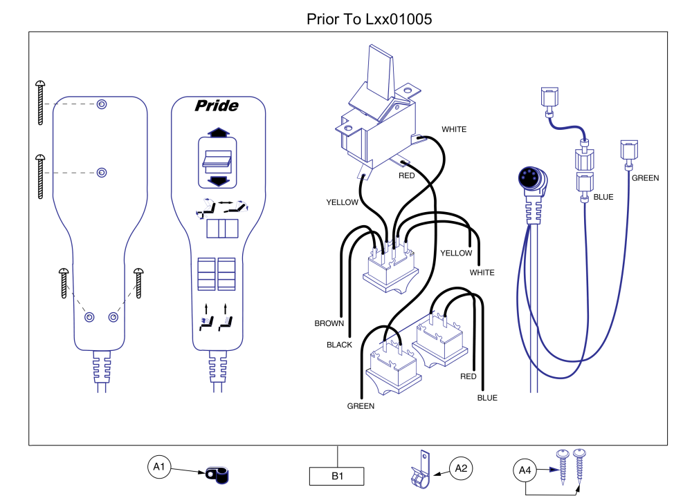 Std Heat/massage - Prior To Lxx01005 parts diagram