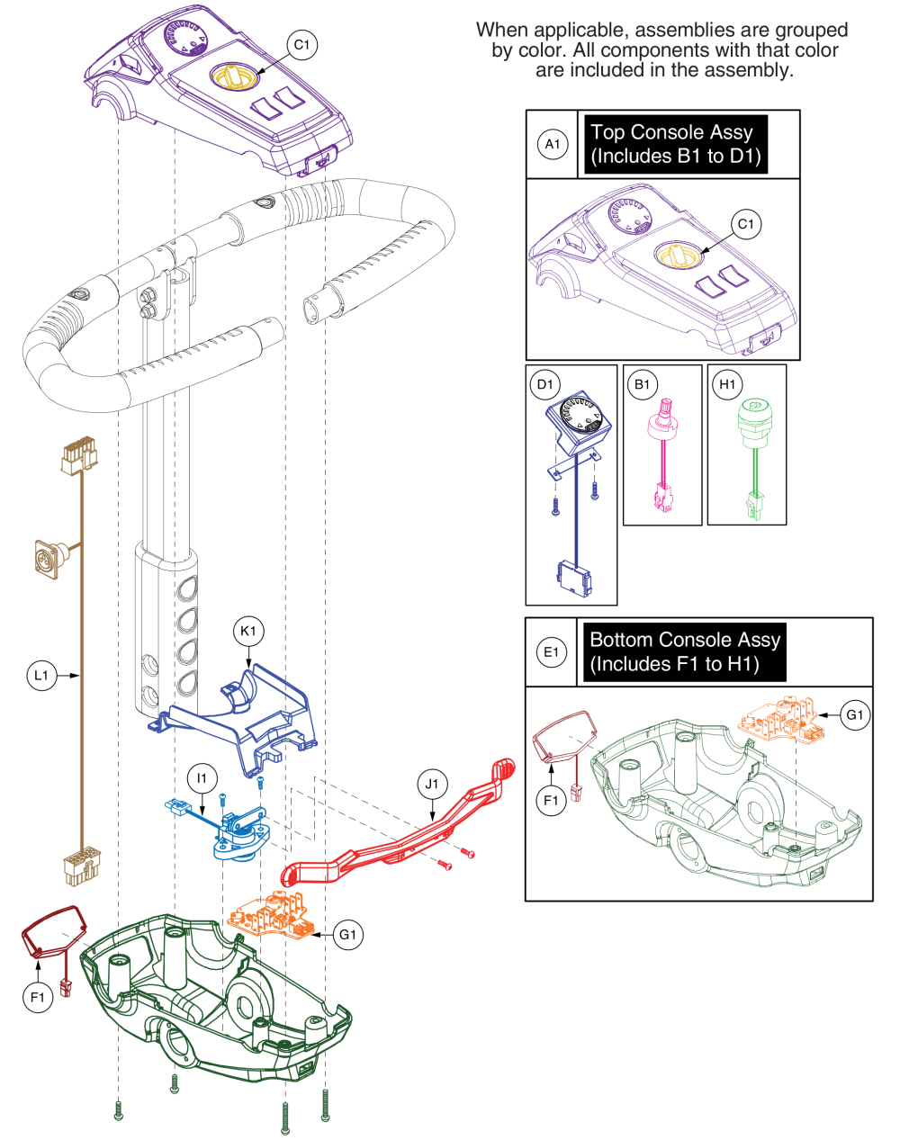 Console Assembly, Revo 2.0 parts diagram