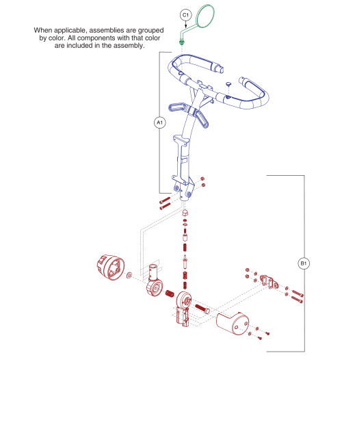 Tiller Frame Assy parts diagram