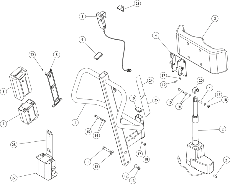 invacare lift chair parts