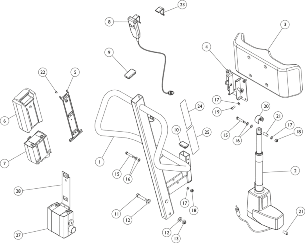 Mast Assembly (after 7/1/10) parts diagram