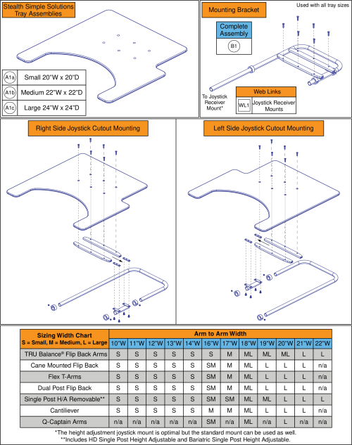 Stealth Simple Solutions Lap Trays parts diagram