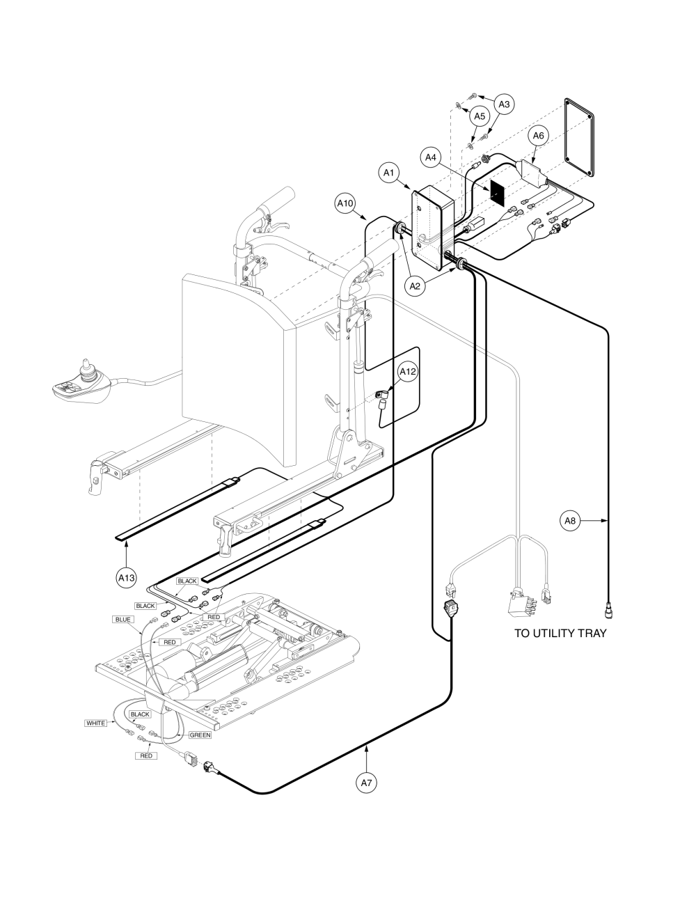 Tb1 Tilt ,vsi Thru Joystick, Manual Recline, Gen 2, No Pto parts diagram