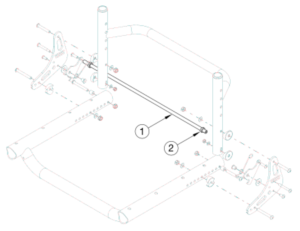 (discontinued) Rogue Alx Backrest Mount And Hardware - Growth (formerly Tsunami) parts diagram