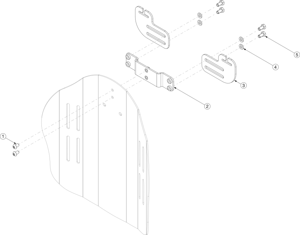Axiom Back Shoulder Strap Guide And Mount parts diagram