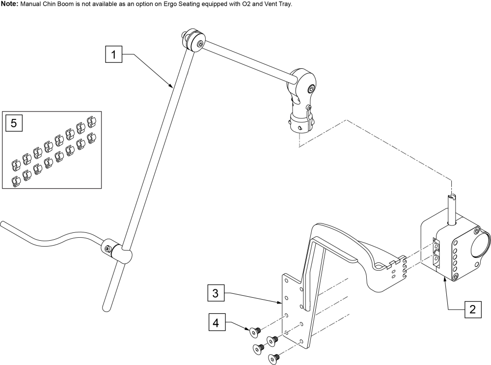 Link-it To Manual Chin Boom For Pro parts diagram