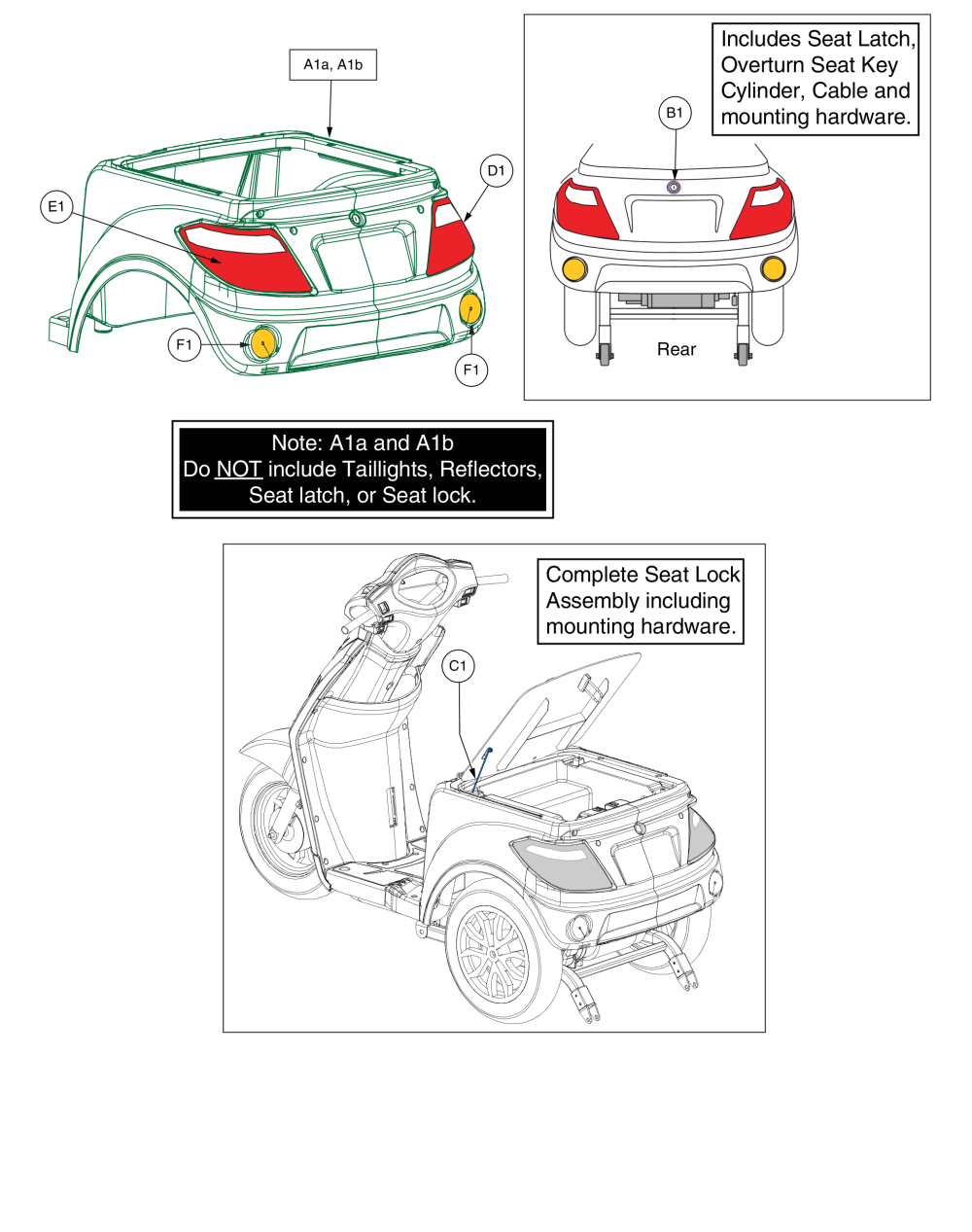 Rear Shroud Assy, Raptor parts diagram