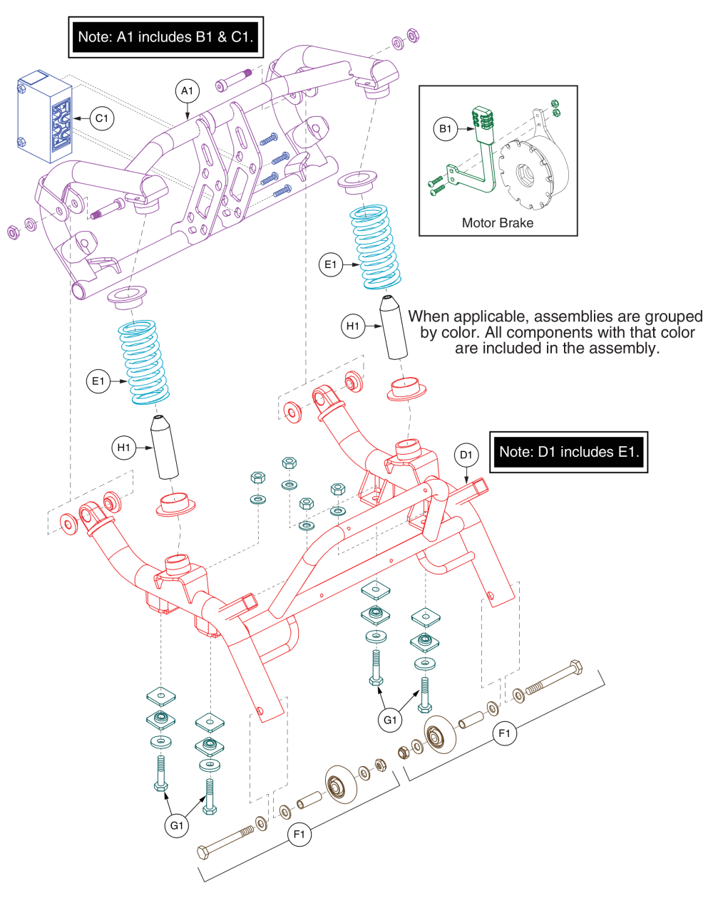 Rear Frame, 4-whl, Gogo Endurance parts diagram