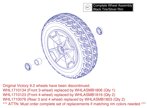 Front 3 Wheel Assy, Victory 9.2 parts diagram