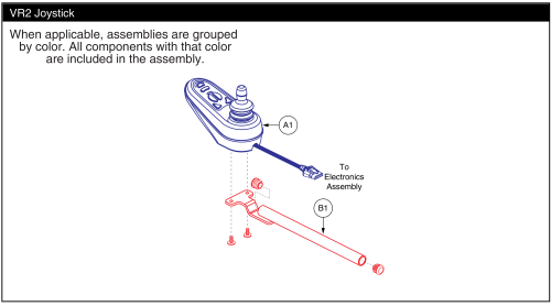 Joystick Assembly, Vr2, Jazzy Select 6 2.0 parts diagram
