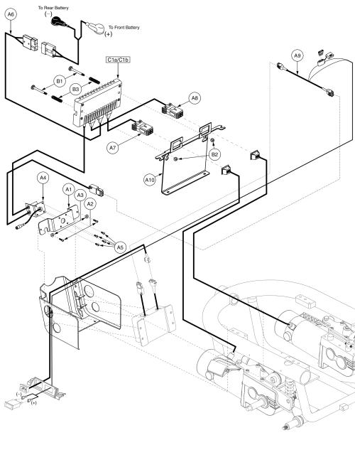 Remote Plus, Onboard Charger, Electrical Assembly, Jazzy 610 parts diagram