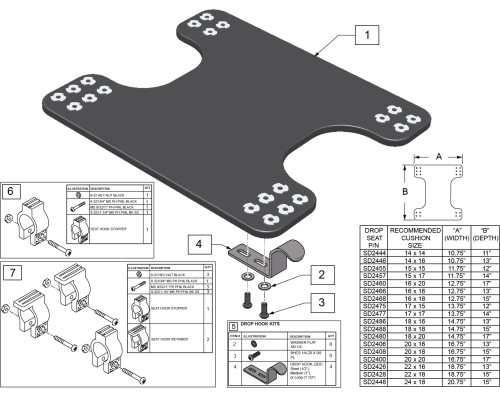 Jay Custom Dropseat Option Parts parts diagram
