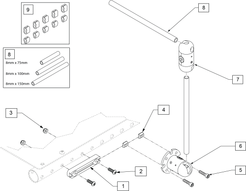 Link-it To Seat Siderail Mount parts diagram